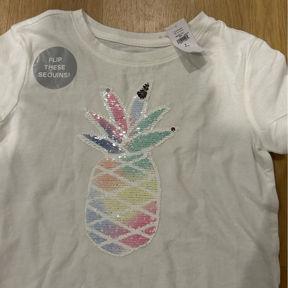 Gap Rainbow Pineapple Short Sleeve Tee Shirt Size S 6-7 - Picture 2 of 3